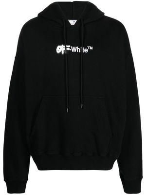 Off-White hoodie Spray Helvetica à logo brodé - Noir