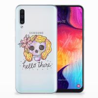 Silicone Back Case Samsung Galaxy A50 Boho Skull