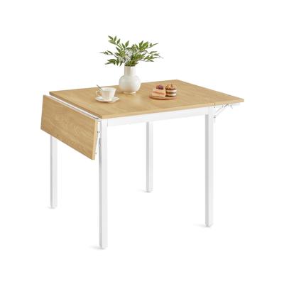 Industriële keukentafel voor 4 personen, Natuurlijke eikenkleur + wolkwit