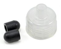 Rebuild kit, fuel filler bottle (includes bottle lid (1) and dispensing tube caps, rubber (2) (fits 8mm or 5/16" dispensing tube))