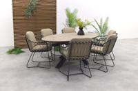 Taste Prego - Latte / GI Edison 220 x 115 cm. tafel - ovale tuinset - thumbnail