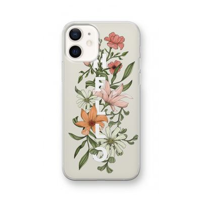 Hello bloemen: iPhone 12 Transparant Hoesje