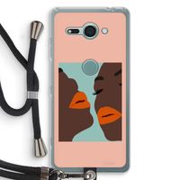 Orange lips: Sony Xperia XZ2 Compact Transparant Hoesje met koord Orange lips: Sony Xperia XZ2 Compact Transparant Hoesje met koord