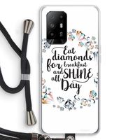 Diamonds: Oppo A94 5G Transparant Hoesje met koord