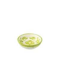 J-Line Bowl Granada Low Ceramic White|Green Small