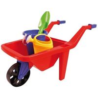 Kruiwagen rood buitenspeelgoed setje voor kinderen 65 cm - thumbnail