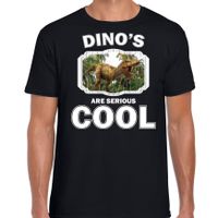 Dieren brullende t-rex dinosaurus t-shirt zwart heren - dinosaurs are cool shirt