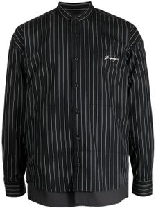 izzue chemise rayées à manches longues - Noir