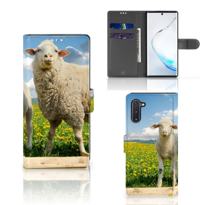 Samsung Galaxy Note 10 | Telefoonhoesje | Met pasjeshouder | Schaap en Lammetje