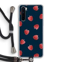 Framboosjes: OnePlus Nord Transparant Hoesje met koord Framboosjes: OnePlus Nord Transparant Hoesje met koord