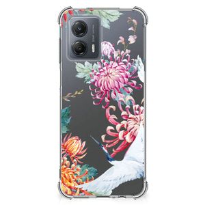 Motorola Moto G53 Case Anti-shock Bird Flowers