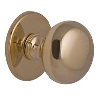 Hardbrass Voordeurknop IRIS 56mm - messing ongelakt - thumbnail