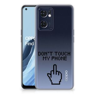 OPPO Reno 7 5G | Find X5 Lite Silicone-hoesje Finger Don't Touch My Phone