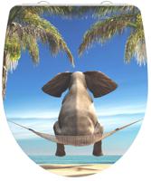 Schutte Duroplast High Gloss WC-bril HAPPY ELEPHANT met soft-close en quick-release 82580