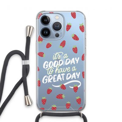 Don't forget to have a great day: iPhone 13 Pro Transparant Hoesje met koord