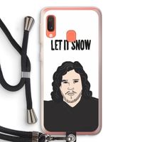 Let It Snow: Samsung Galaxy A20e Transparant Hoesje met koord