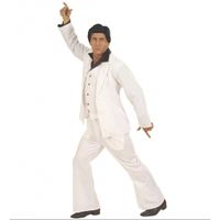Wit Travolta kostuum voor heren XL  - - thumbnail