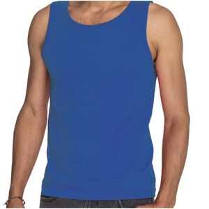 Blauwe tanktop / hemdje / singlet voor heren Fruit of The Loom