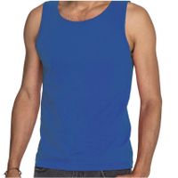 Blauwe tanktop / hemdje / singlet voor heren Fruit of The Loom - thumbnail