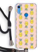 Ananas: Huawei Y6s Transparant Hoesje met koord