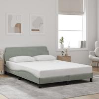 Bedframe zonder matras 140x200 cm fluweel lichtgrijs