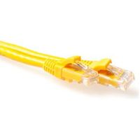 ACT Gele 10 meter LSZH U/UTP CAT6A patchkabel met RJ45 connectoren - thumbnail