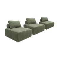 sweeek - Chaise voor modulaire bank in ribfluweel (set van 3)