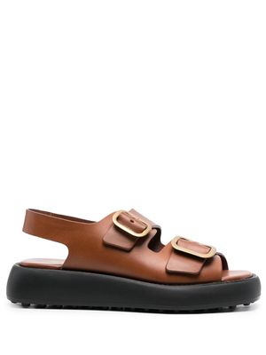 Tod's sandales Gomma en cuir - Marron