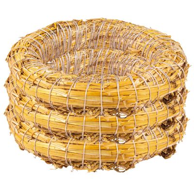 Set van 3x stuks decoratie kransen van stro/strokransen 35 x 6,5 cm Set van 3x stuks decoratie kransen van stro/strokransen 35 x 6,5 cm