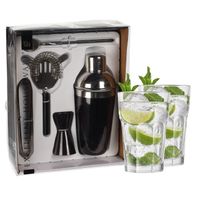 Excellent Houseware cocktails maken set 5-delig met 4x Mojito glazen - Cocktailshakers - thumbnail