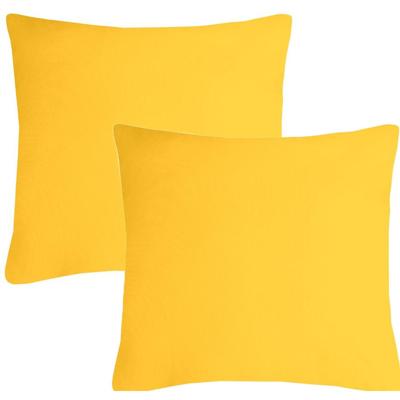 Stof Textile sierkussen Nelson - 2x - geel - 60 x 60 cm - bank kussens - polyester