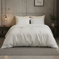 Sale: -30% | Dekbedovertrek Katoen Satijn Uni - Wit - Tweepersoons (200x200 Cm) - Wit Katoen-satijn - Effen - Presence - Dekbed-Discounter.nl