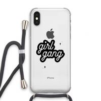 Girl Gang: iPhone XS Transparant Hoesje met koord Girl Gang: iPhone XS Transparant Hoesje met koord