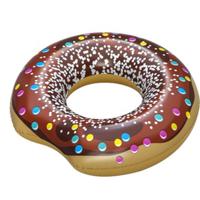 Donut zwemband/zwemring - 107 cm - multi - opblaasbaar zwembad speelgoed - thumbnail