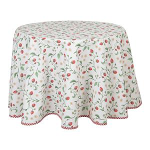 HAES DECO - Rond Tafellaken - Ø 170 cm - 100% Katoen - Wild Strawberries