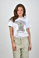 Ganni t-shirt T4124 leopard