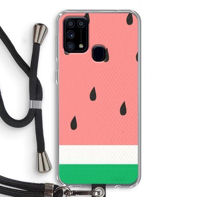 Watermeloen: Samsung Galaxy M31 Transparant Hoesje met koord