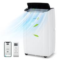 12000 BTU Mobiele Airconditioner met Afvoerslang 4-in-1 Klimaatapparaat met Verwarming Luchtontvochtiger 41 x 31 x 71 cm Wit