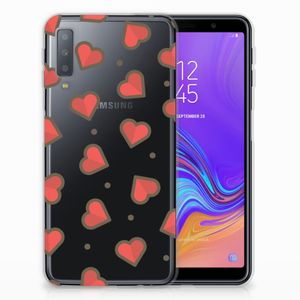 Samsung Galaxy A7 (2018) TPU bumper Hearts