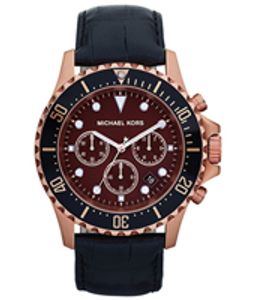 Horlogeband Michael Kors MK8258 Leder Zwart 24mm