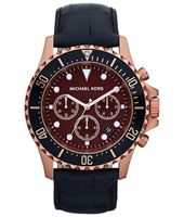 Horlogeband Michael Kors MK8258 Leder Zwart 24mm