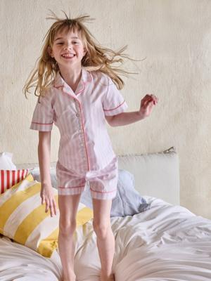 Pyjamashort met korte mouwen om te personaliseren lila