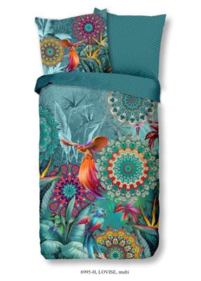 HIP Dekbedovertrek "mandala's, bloemen en vogels" - Multi - (135x200 cm) - Katoen Satijn HIP Dekbedovertrek "mandala's, bloemen en vogels" - Multi - (135x200 cm) - Katoen Satijn