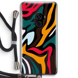 Colored Zebra: Xiaomi Mi Mix 2 Transparant Hoesje met koord