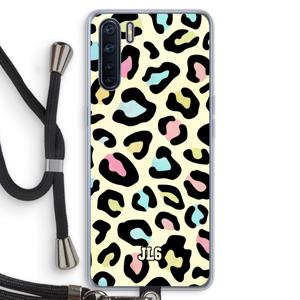 Leopard pattern: Oppo A91 Transparant Hoesje met koord