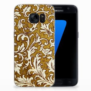 Siliconen Hoesje Samsung Galaxy S7 Barok Goud