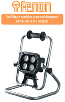 Accu werklamp universele accu adapter 3700lm geschikt voor accu van Makita Bosch panasonic Hikoki - thumbnail