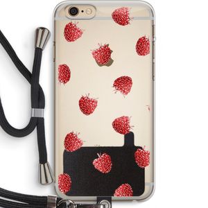 Framboosjes: iPhone 6 PLUS / 6S PLUS Transparant Hoesje met koord