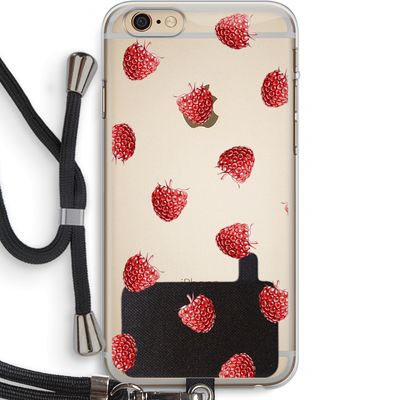 Framboosjes: iPhone 6 PLUS / 6S PLUS Transparant Hoesje met koord