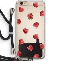 Framboosjes: iPhone 6 PLUS / 6S PLUS Transparant Hoesje met koord